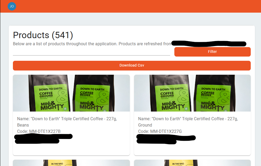 Products Portal